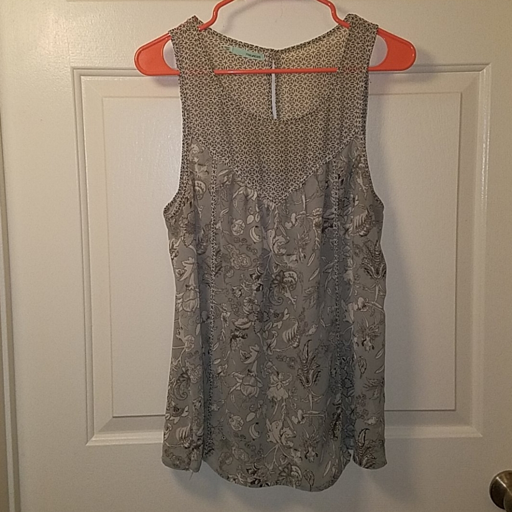 Maurices Floral Chiffon Flowy Blousey Tank
